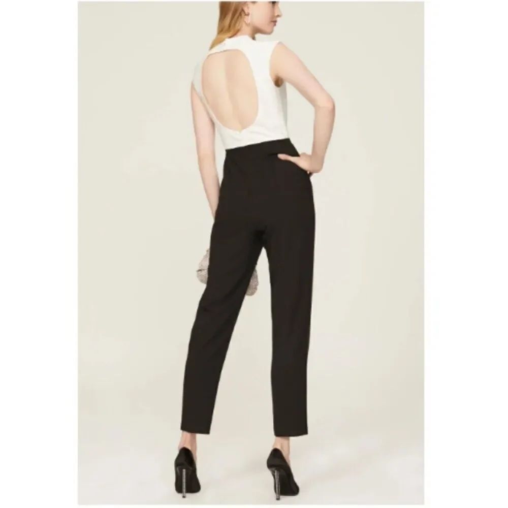 HUTCH | Black High-Waisted Slim Fit Jumpsuit Cutout Back Women’s Size 0 - Picture 11 of 12